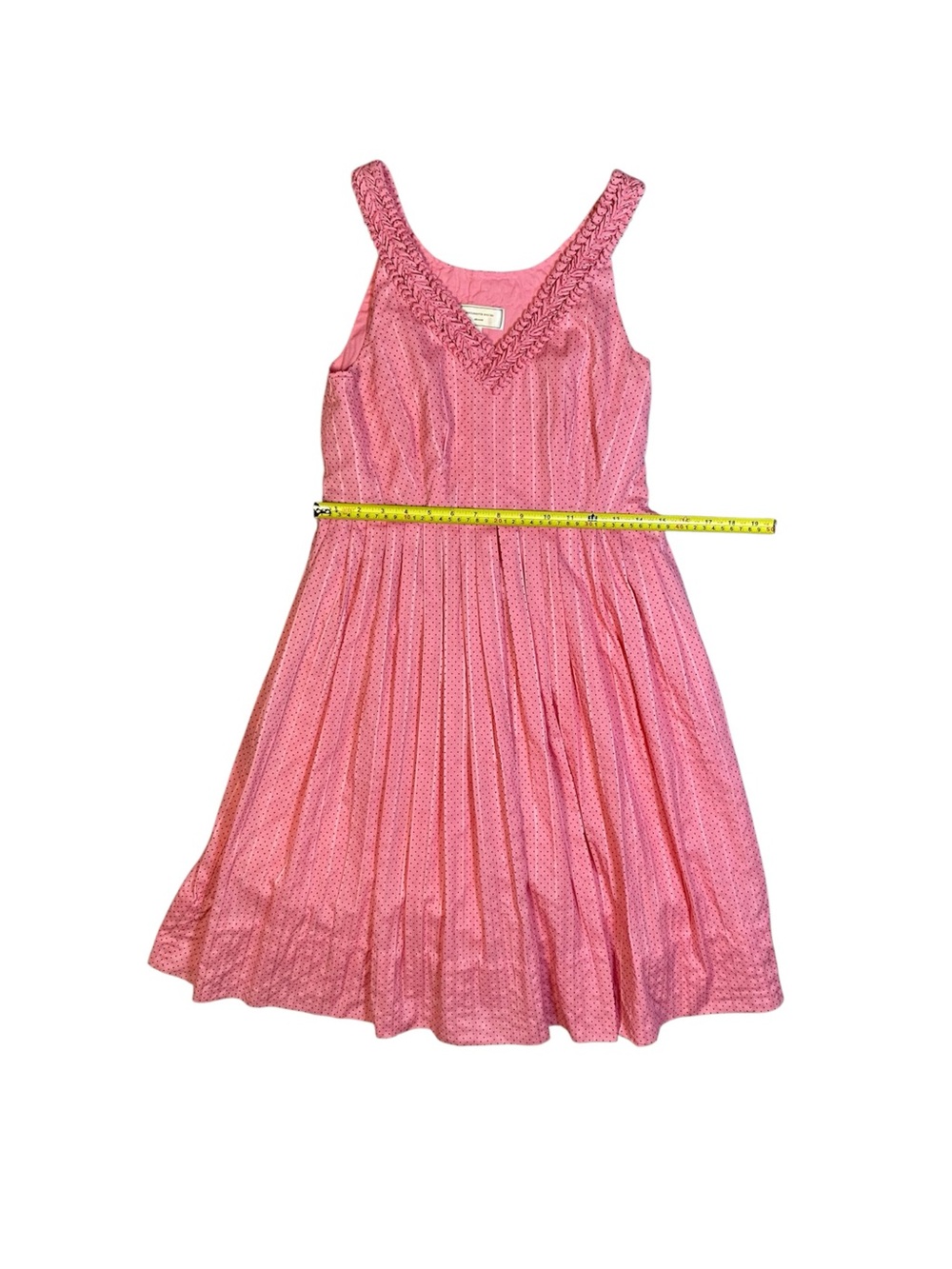 Anthropologie Moulinette Soeurs Melon Ball Pink Polka Dot Midi Dress Size 4 - Picture 10 of 12
